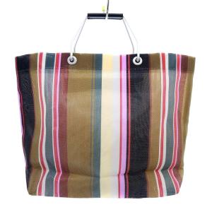 MARKET STRIPE BAG トートバッグ ハンドバッグ ストライプ マルチ  