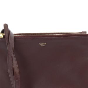 CELINE トリオ スモール ショルダーバッグ ボルドー