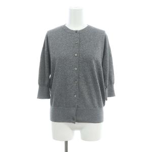24AW LEVITA クルーカーディガン ニット 七分袖 ラメ F グレー