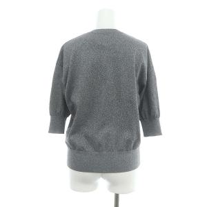 IENA 24AW LEVITA クルーカーディガン ニット 七分袖 ラメ F グレー