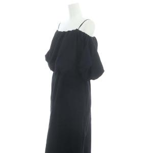 VERMEIL par iena 24SS ボリューム袖ワンピース ロング 半袖 紺 ネイビー /DO OS