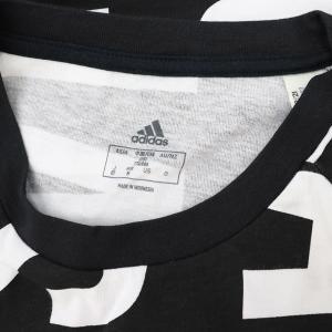 adidas W BLUV ワンピース ミニ 半袖 カットソー ロゴ メッシュライン OT 黒 ブラック