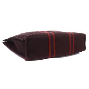 HERMES フールトゥMM トートバッグ ハンドバッグ 茶色 ブラウン 赤 レッド