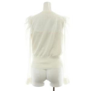 CELFORD 23SS シースルーカーディガン 長袖 パフスリーブ インナー付き F 白 ホワイト