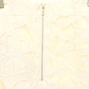 CELFORD 23SS リボンレースタイトスカート ロング タック 36 白 ホワイト