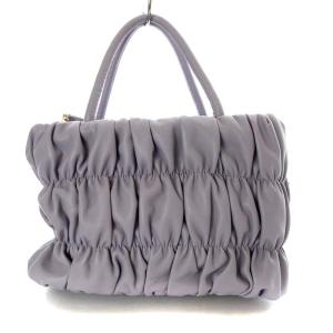 SNIDEL 24SS スクエアギャザーバッグ ハンドバッグ ショルダーバッグ 2WAY 斜め掛け フェイクレザー 紫 パープル SWGB241629