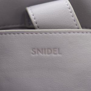 SNIDEL 24SS スクエアギャザーバッグ ハンドバッグ ショルダーバッグ 2WAY 斜め掛け フェイクレザー 紫 パープル SWGB241629