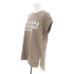 AMERICANA MICA&DEAL別注 ロールアップカットソー プルオーバー コットン モカ