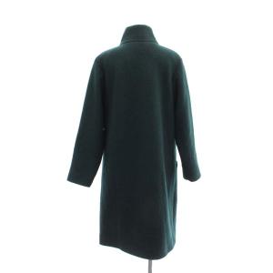 agnes b. 23AW JIG4 MANTEAU コート アウター ロング ハイネック ブークレ 2 深緑 ダークグリーン