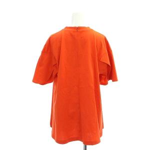 ENFOLD 24SS UPPER-ARM Hidden T-SHIRT Tシャツ カットソー 半袖 フレア 38 オレンジ