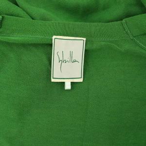 SYBILLA ロングカーディガン ニット 長袖 トッパー コットン M 緑 グリーン