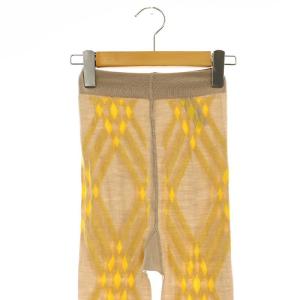 BURBERRY チェック ウールブレンド レギンス ベージュ イエロー