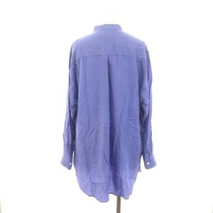 JOURNAL STANDARD relume 22SS リヨセル製品染めバンドカラーシャツ ブラウス 長袖 F 青 ブルー