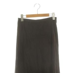 EVERYDAY I LIKE Cu/R マキシスカート ロング フレア 茶 ブラウン