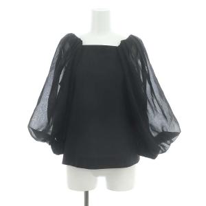 Cassandra TP sleeves POプルオーバートップス カットソー 1 S 黒 ブラック /SY