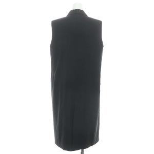 BEATING HEART ウール混ベストPコート ジレ ロング 1 S 黒 ブラック /SY OS