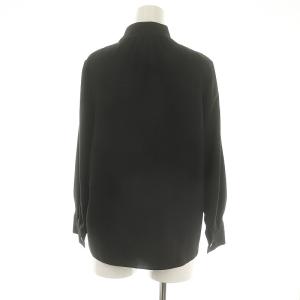 Theory PRIME GGT TIE SCARF TOP CS ブラウス 長袖 ボウタイ P 黒 ブラック