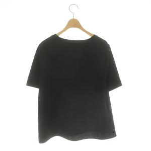 Theory CREPE COMBO SS COMBO TOP トップス ニット カットソー 五分袖 S 黒 ブラック