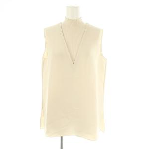 Theory CREPE COMBO RIB V SHELL ブラウス プルオーバー ノースリープ CREPE COMBO COMBO PLT