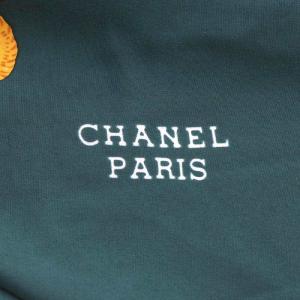CHANEL ココマーク スカーフ 大判 シルク 絹 緑 グリーン 白 ホワイト