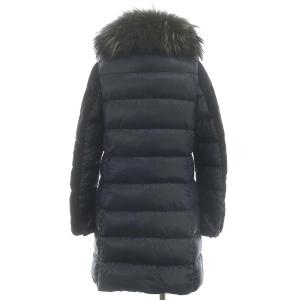 DUVETICA PROCRI ラクーンファー付き ダウンコート アウター ロング ボリュームネック 40 紺 ネイビー