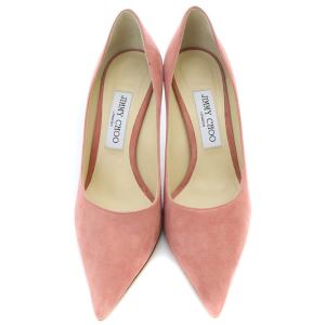 JIMMY CHOO スエード パンプス ピンヒール ポインテッドトゥ 37.5 24.5cm ピンク