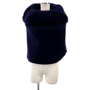 ハイネックウォーマー スヌード ウール 紺 ネイビー MB14AW10-3 /YO8