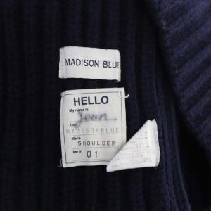 MADISONBLUE ハイネックウォーマー スヌード ウール 紺 ネイビー MB14AW10-3 /YO8