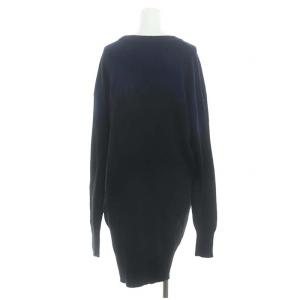 Y's COTTON LINEN PLATING COMBI BIG SWEATER ニット セーター 長袖 プルオーバー 2 S