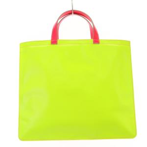 COMME des GARCONS Super Fluo トートバッグ ハンドバッグ レザー オレンジ 黄色 イエロー