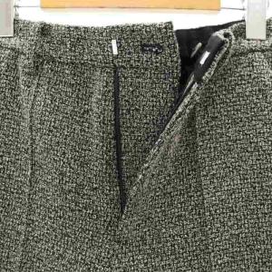 UNITED ARROWS ファンシーツイード スリム パンツ テーラード センタープレス 36 S 黒 ブラック 白 ホワイト