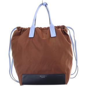 ナイロン レザー 2WAYバッグ リュックサック ロゴ 茶色 ブラウン 水色 ブルー 黒 ブラック