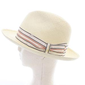 Borsalino 帽子 パナマハット 57cm アイボリー