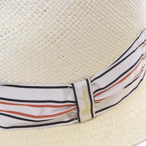 Borsalino 帽子 パナマハット 57cm アイボリー