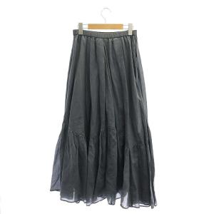 Diagram GRACE CONTINENTAL 24SS ティアードボリュームスカート ロング フレア 36 ダークグレー /DO OS