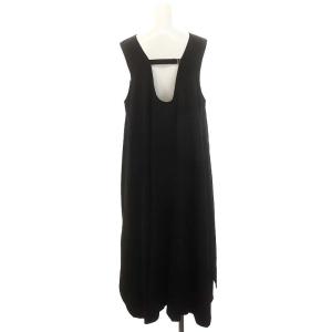 Y's ヨウジヤマモト WOOL GABARDINE GATHERED DRESS WITH STRAPS