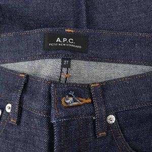 A.P.C. 0519 ボタンフライデニムパンツ ジーンズ テーパード セルビッチ コットン 27 紺 ネイビー
