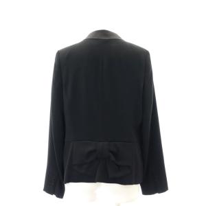 Grace Class バックリボン ジャケット ノーカラー 総裏地 38 M 黒 ブラック