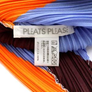 PLEATS PLEASE ISSEY MIYAKE イッセイミヤケ ストール プリーツ オレンジ 水色 ブルー ボルドー