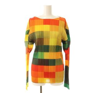 グラデーションモザイクトップス 3 オレンジ マルチカラー