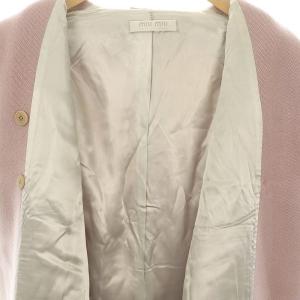 miumiu ダブルボタンウールコート アウター ミドル丈 38 ピンク