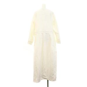 Drawer 22SS スタンドカラーウエストシャーリングワンピース 38 ホワイト