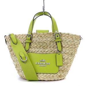 ストロー スモール かごバッグ トートバッグ ショルダーバッグ 2way 斜め掛け レザー ベージュ ミントグリーン CJ519