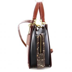 COACH 38846 ドリーマー シグネチャー ハンドバッグ ショルダーバッグ 2WAY ベージュ 赤茶 黒 /YM