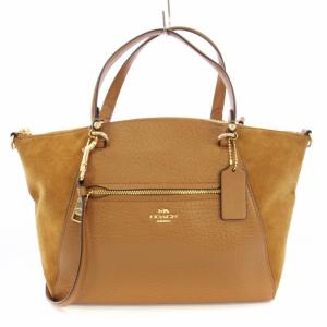 COACH プレーリーサッチェル ハンドバッグ ショルダーバッグ 2WAY レザー キャメル F79999
