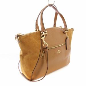 COACH プレーリーサッチェル ハンドバッグ ショルダーバッグ 2WAY レザー キャメル F79999