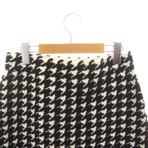 BURBERRY ハウンドトゥース ミニスカート 千鳥格子 M ブラック ホワイト 8083591