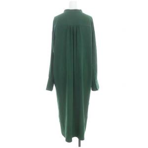 08sircus Vintage crape band collar long shirt シャツワンピース ロング ミモレ丈 長袖 バンドカラー