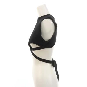 TAN TAPED GUM SHORT ニット セーター ノースリーブ ショート丈 F 黒 ブラック