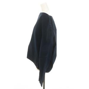 LEMAIRE JINGHI SAS コットン ルーズカラー プルオーバーシャツ 長袖 紺 ネイビー